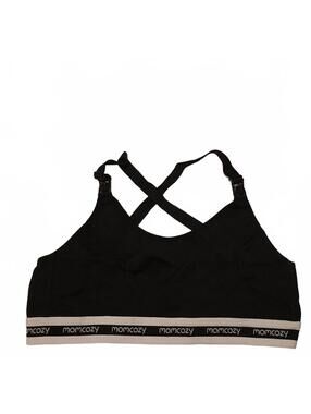 Momcozy Black Nursing Bra with Adjustable Straps, Size M